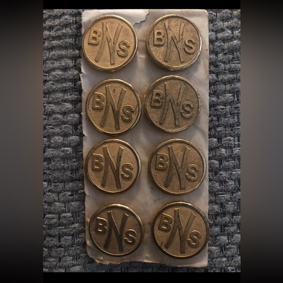 Gold BNS Button Set - Picture 1 of 3